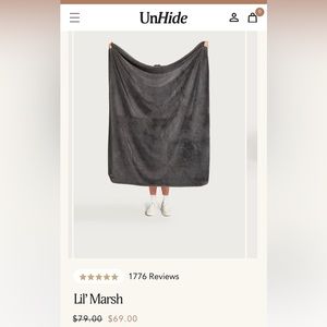 Brand new Unhide charcoal small blanket